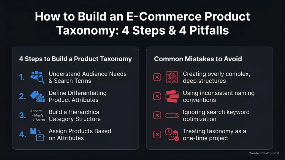 Product Taxonomy Classification infographic