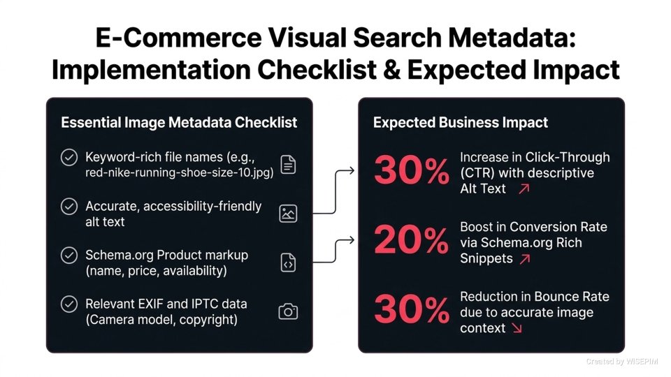 Visual Search Metadata infographic