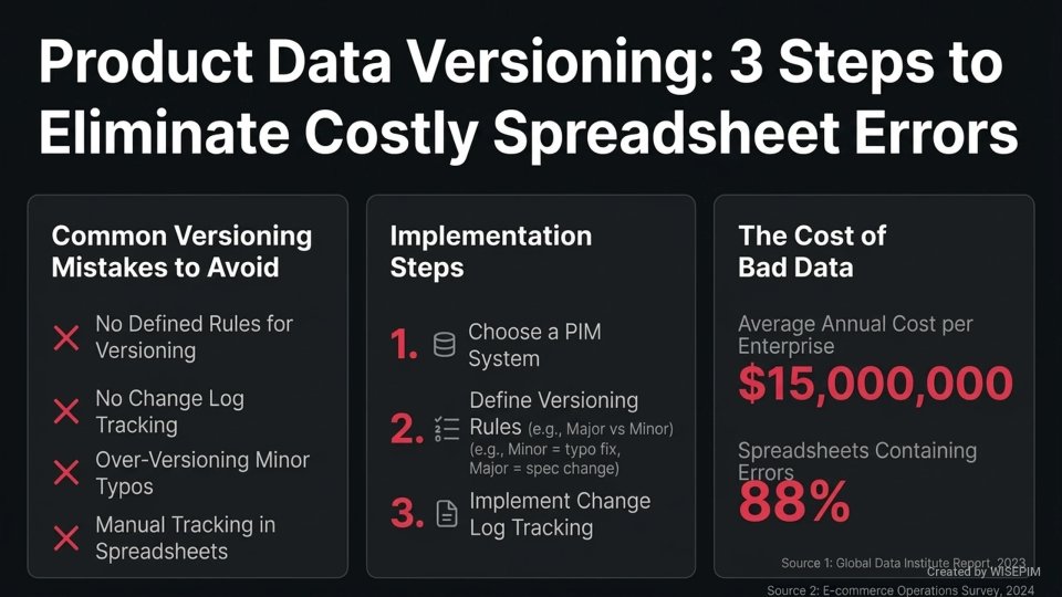 Product Data Versioning infographic