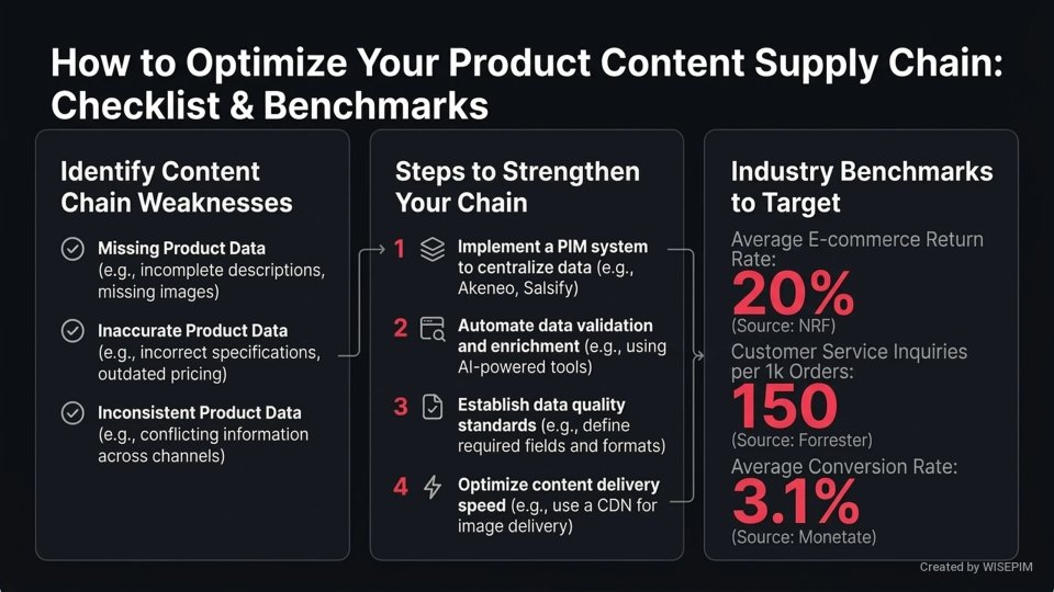 Product Content Supply Chain infographic