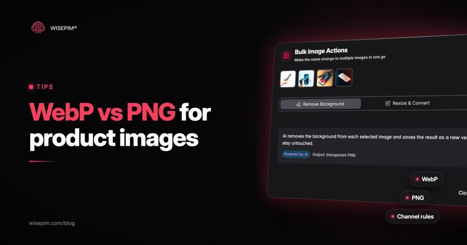 WebP vs PNG for Product Images: Formats, File Size and Channel Rules