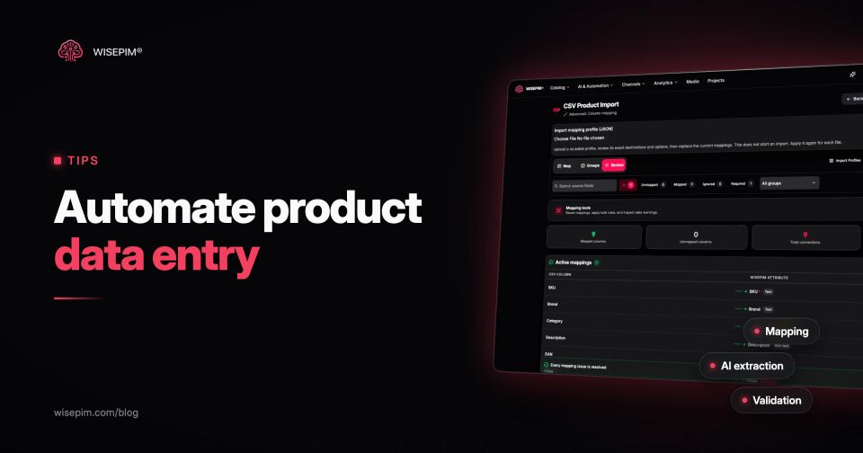 Product data entry automation: from supplier file to live listing