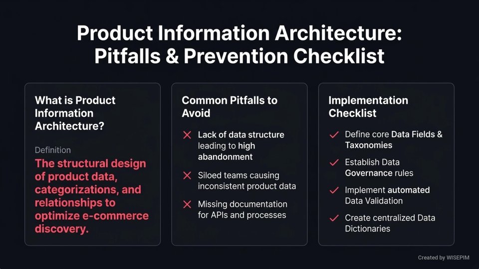 Product Information Architecture infographic