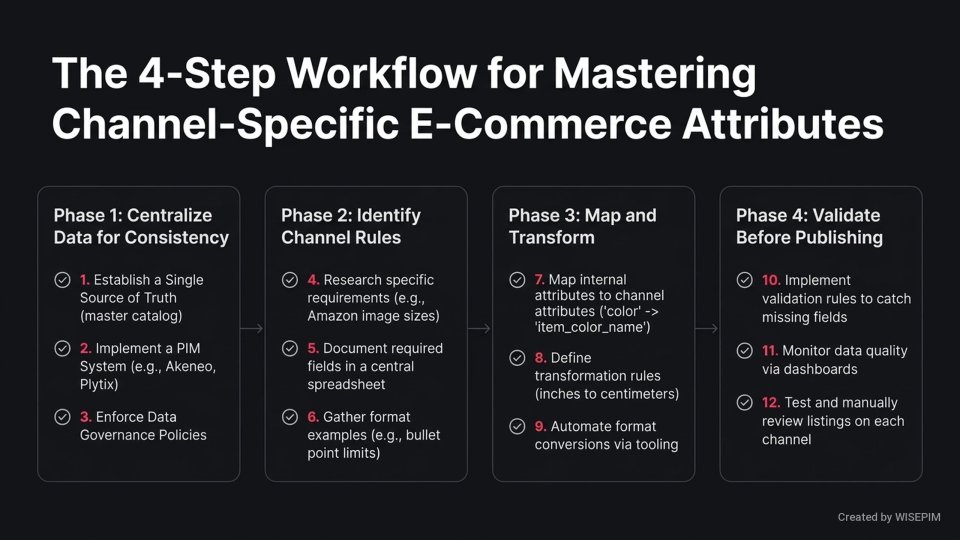 Channel-Specific Attribute Requirements infographic