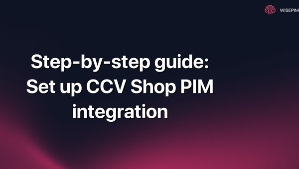 Step-by-step guide: Set up CCV Shop PIM integration