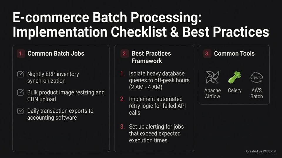 Batch processing infographic