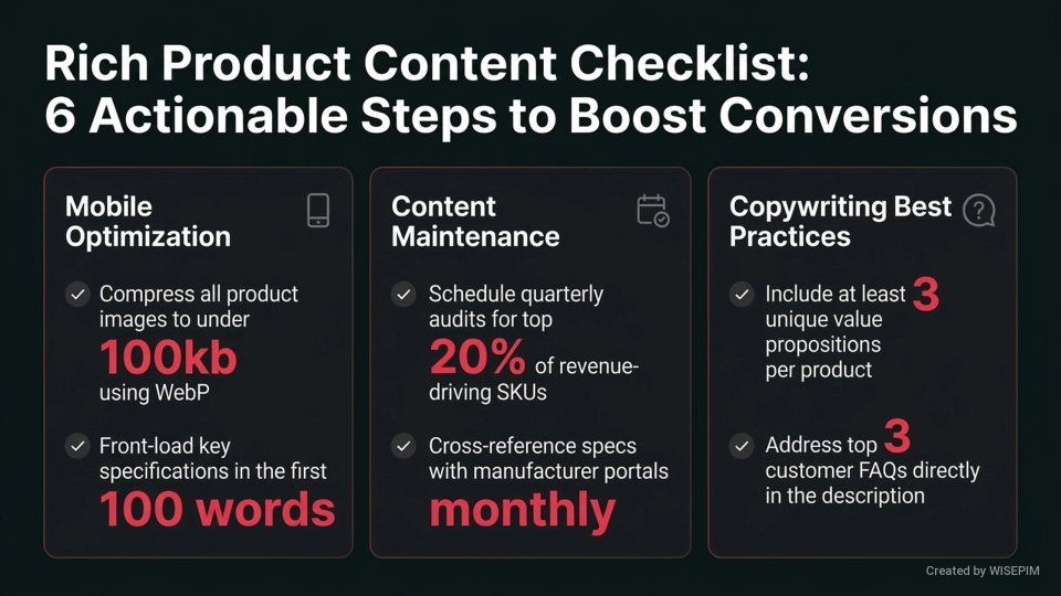 Rich Product Content infographic