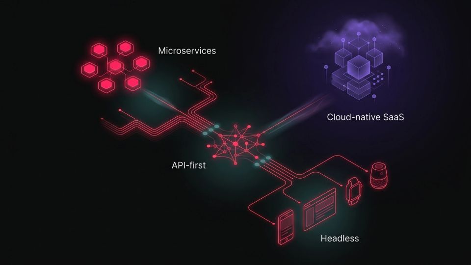 Hero image for MACH Architecture — concept illustration for e-commerce glossary