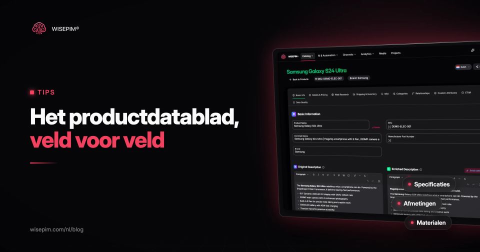 Productdatablad maken: wat erop moet, met sjabloon en voorbeeld