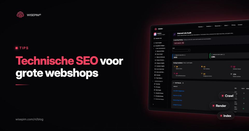 Technische SEO voor webshops: crawlen, renderen en indexeren