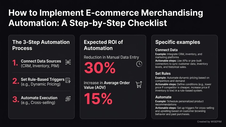 E-commerce Merchandising Automation infographic
