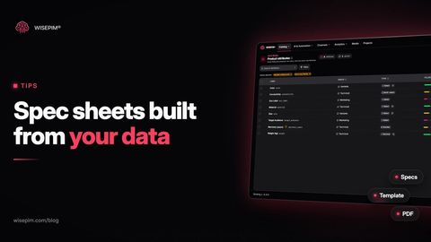 Product Specification Sheet: Template and Fields by Category