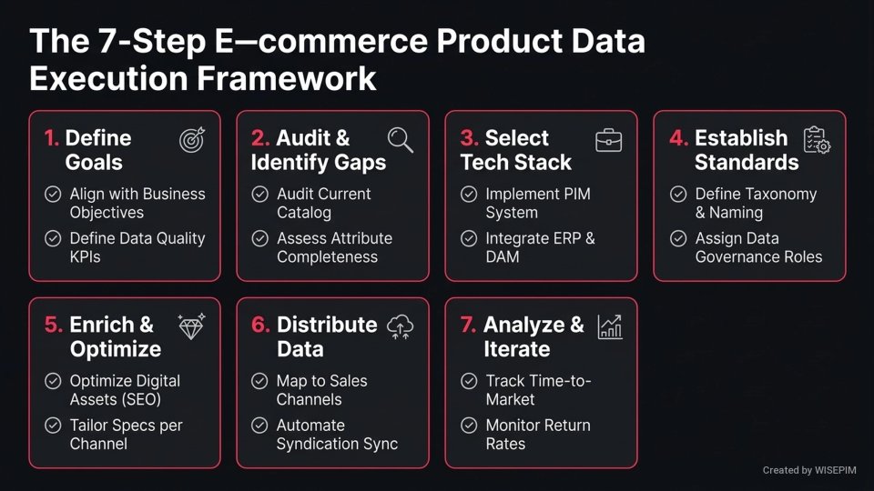 E-commerce product data strategy infographic