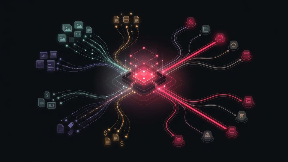 Hero image for E-commerce product data hub — concept illustration for e-commerce glossary