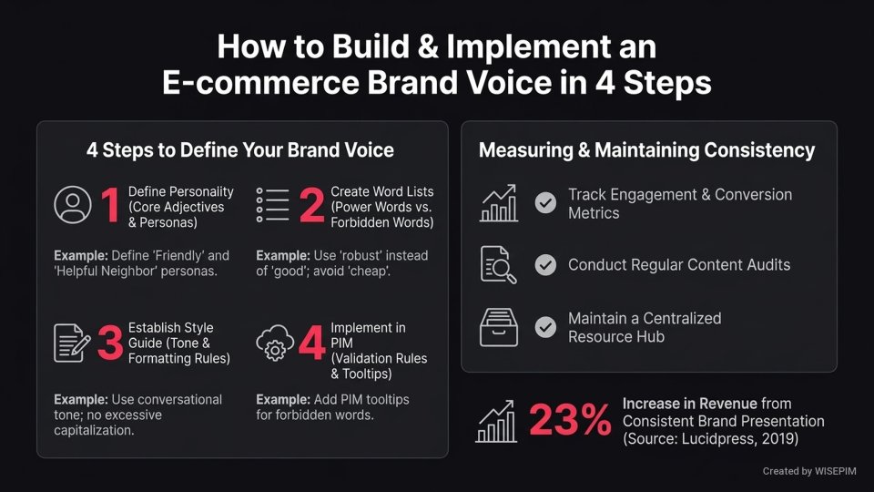 Product Brand Voice Guidelines infographic