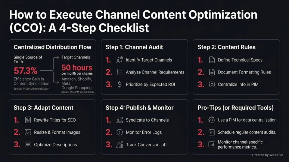 Channel Content Optimization (CCO) infographic