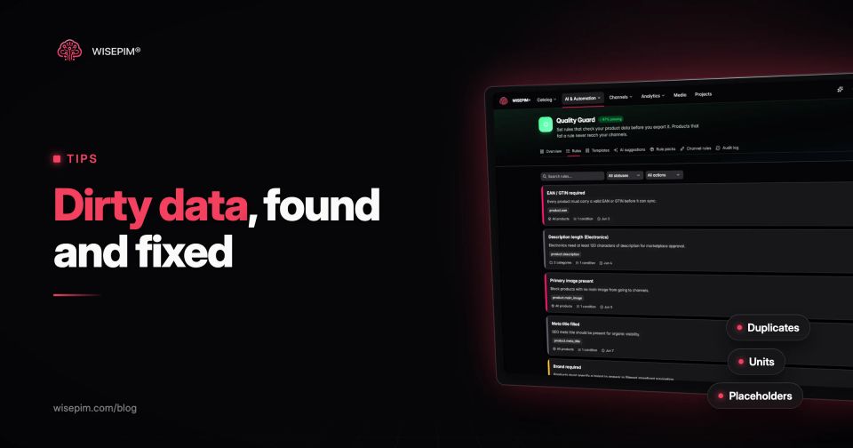 Dirty Data in Product Catalogs: 8 Examples and How to Fix Each