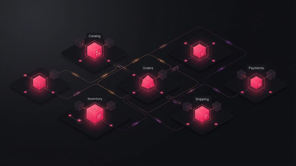 Hero image for Microservices Architecture — concept illustration for e-commerce glossary