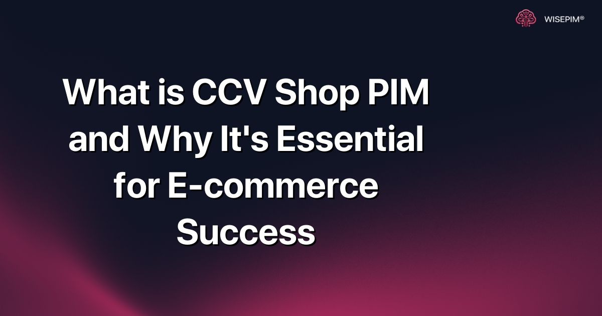 What is CCV Shop PIM and Why It's Essential for E-commerce Success
