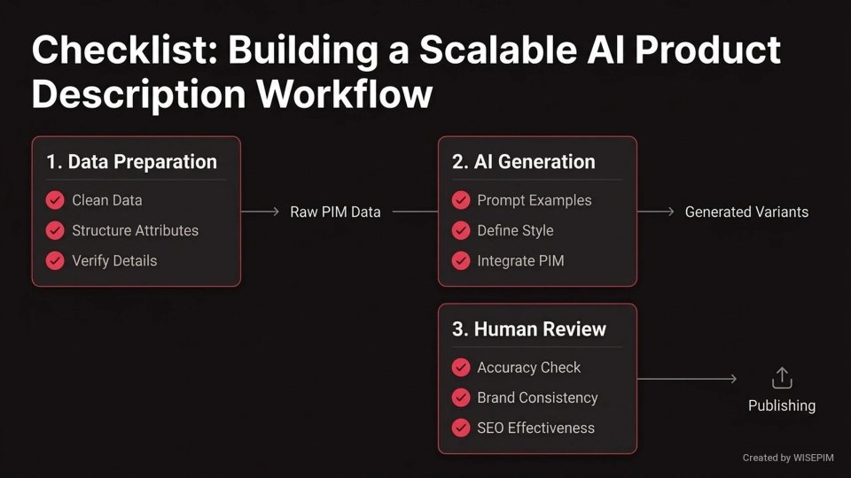 Generative AI for Product Descriptions infographic