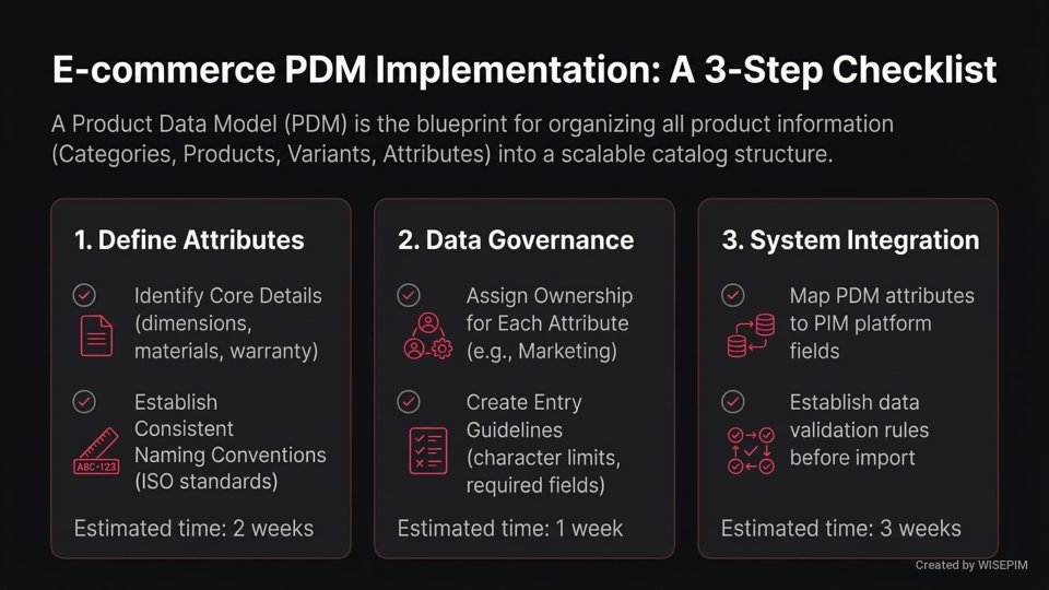 Product Data Model (PDM) infographic