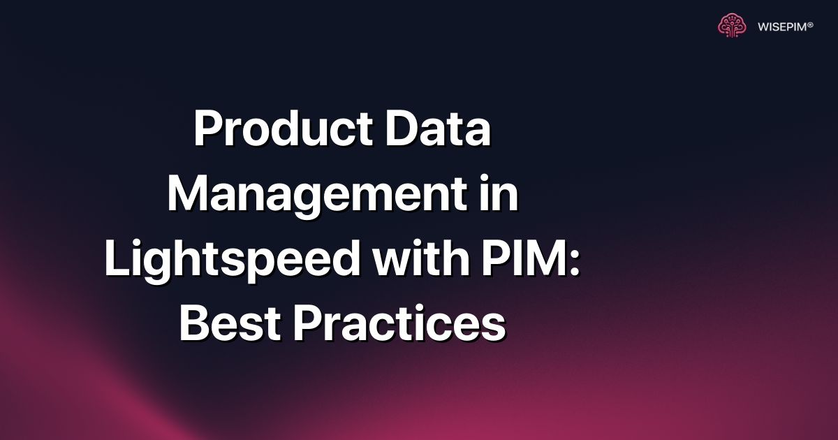 Product Data Management in Lightspeed with PIM: Best Practices
