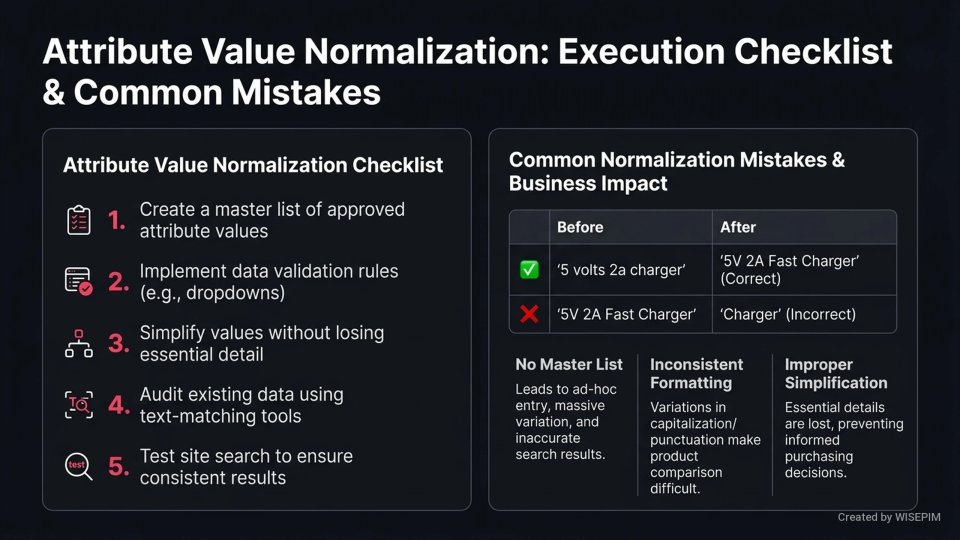 Attribute Value Normalization infographic