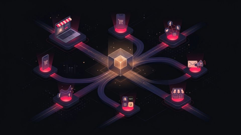 Hero image for Multichannel marketing — concept illustration for e-commerce glossary