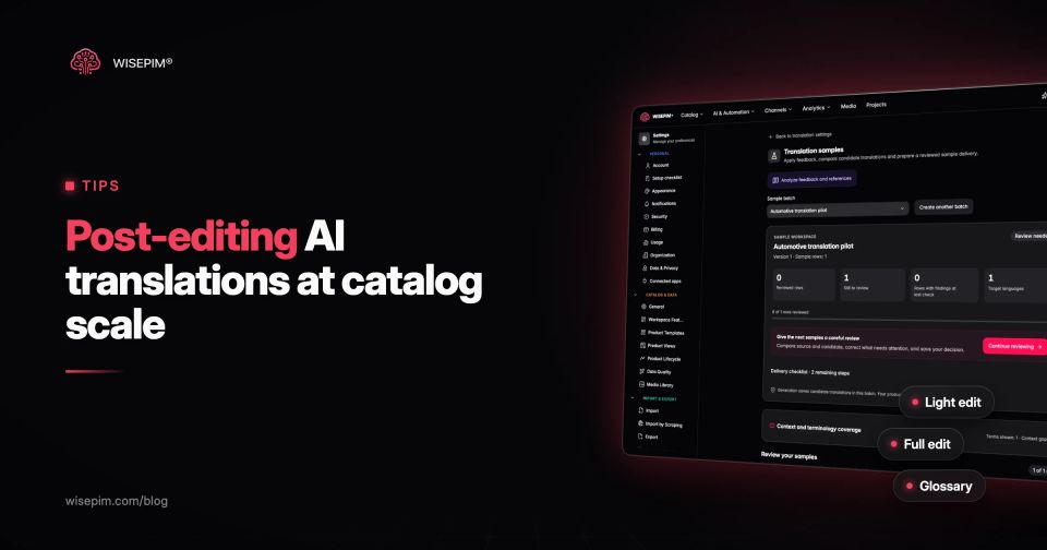 Machine Translation Post-Editing for Product Catalogs