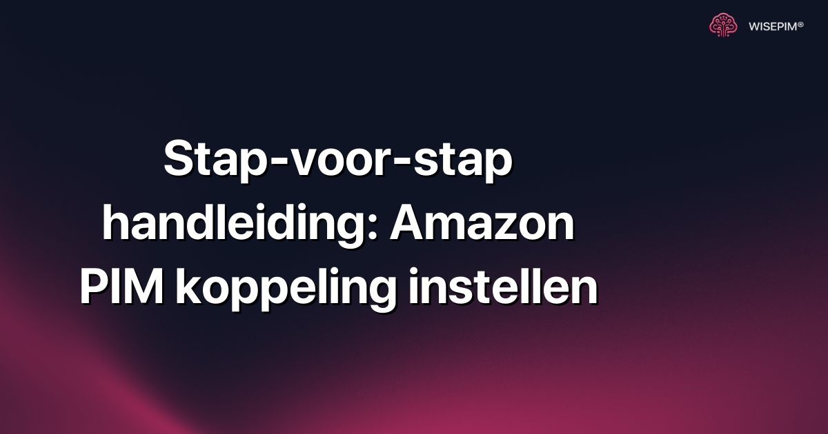 Stap-voor-stap handleiding: Amazon PIM koppeling instellen