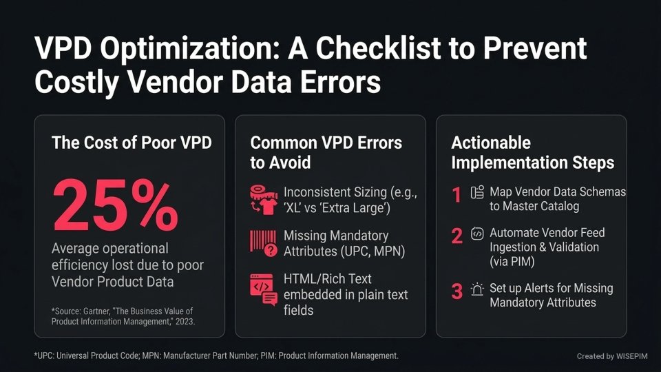 Vendor Product Data (VPD) infographic