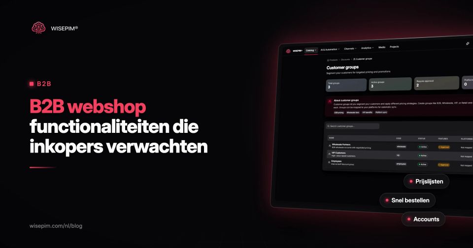 B2B webshop functionaliteiten: 12 die zakelijke inkopers verwachten