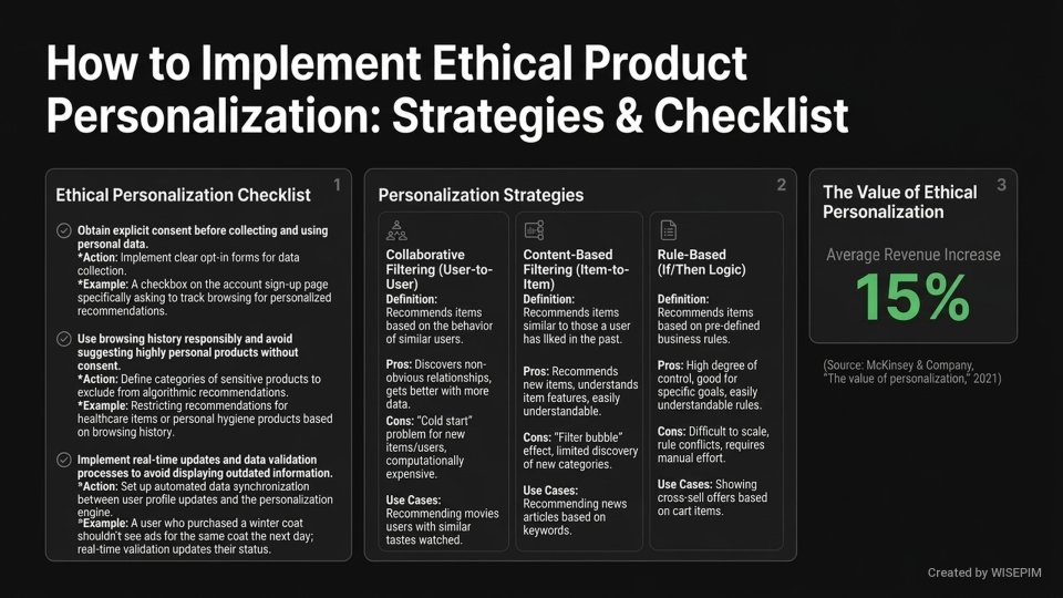Product Content Personalization infographic