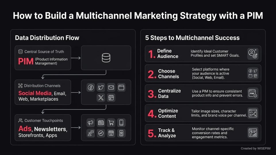 Multichannel marketing infographic