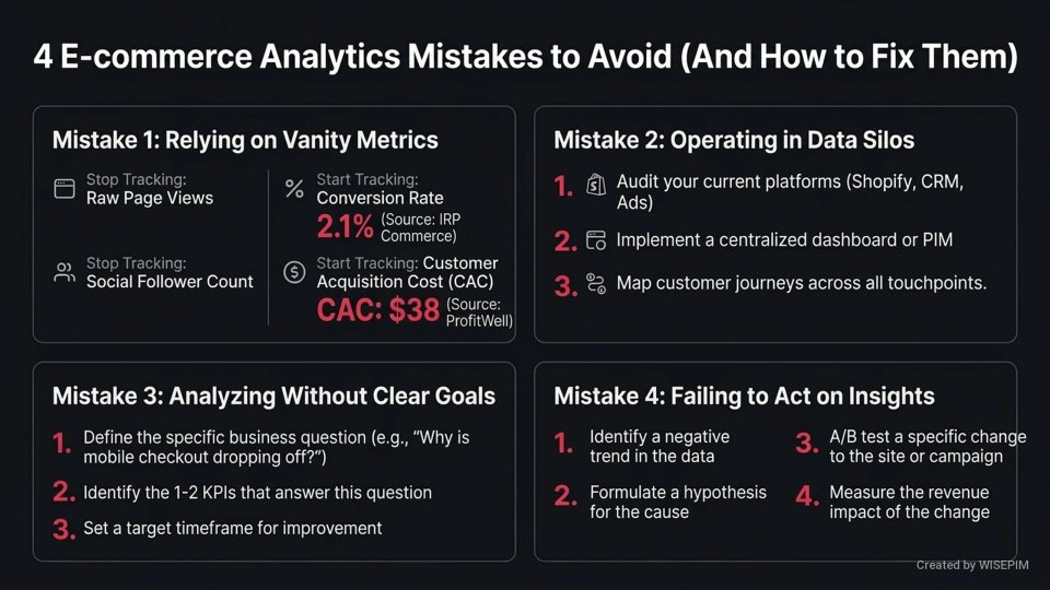 E-commerce performance analytics infographic