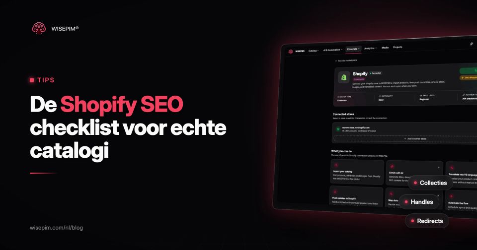 Shopify SEO checklist: 28 controles van instellingen tot productdata