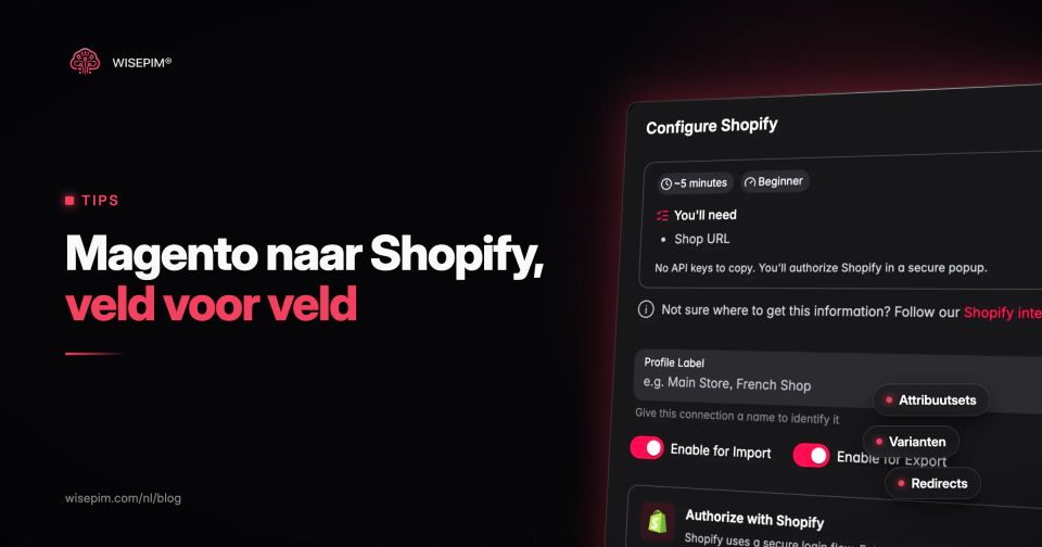 Magento naar Shopify migratie: je catalogus veld voor veld