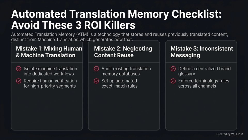Automated Translation Memory infographic