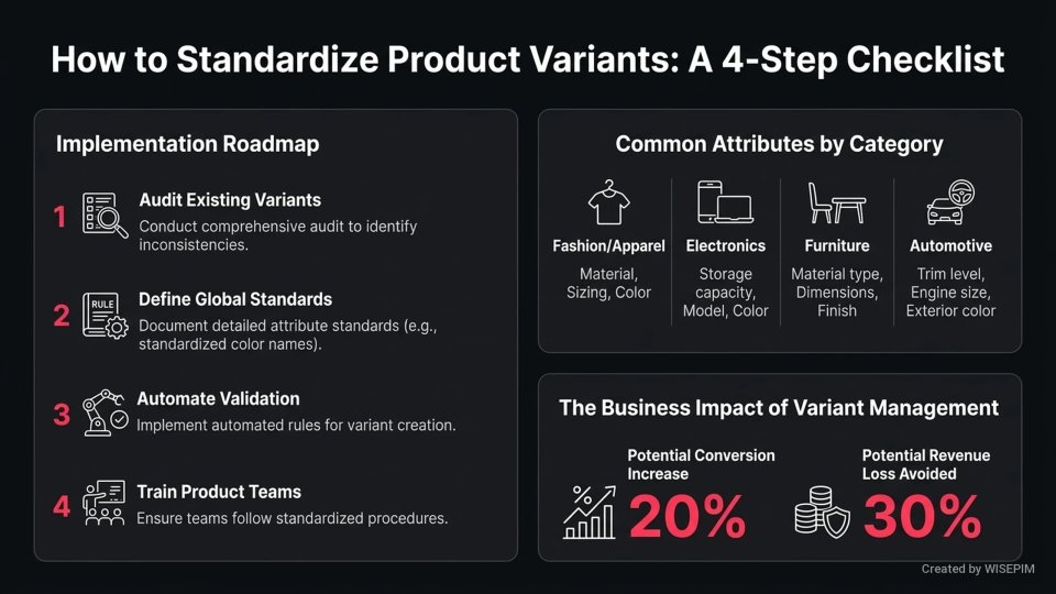Variant management infographic