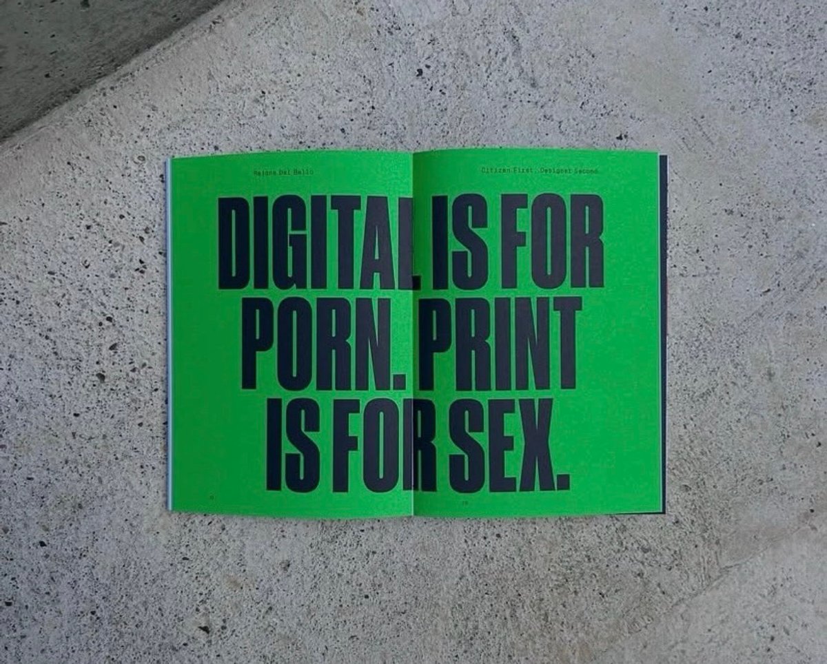 Une page du livre Citizen First, Designer Second de Rajane Dal Bello. Instagram Michael Woolworth