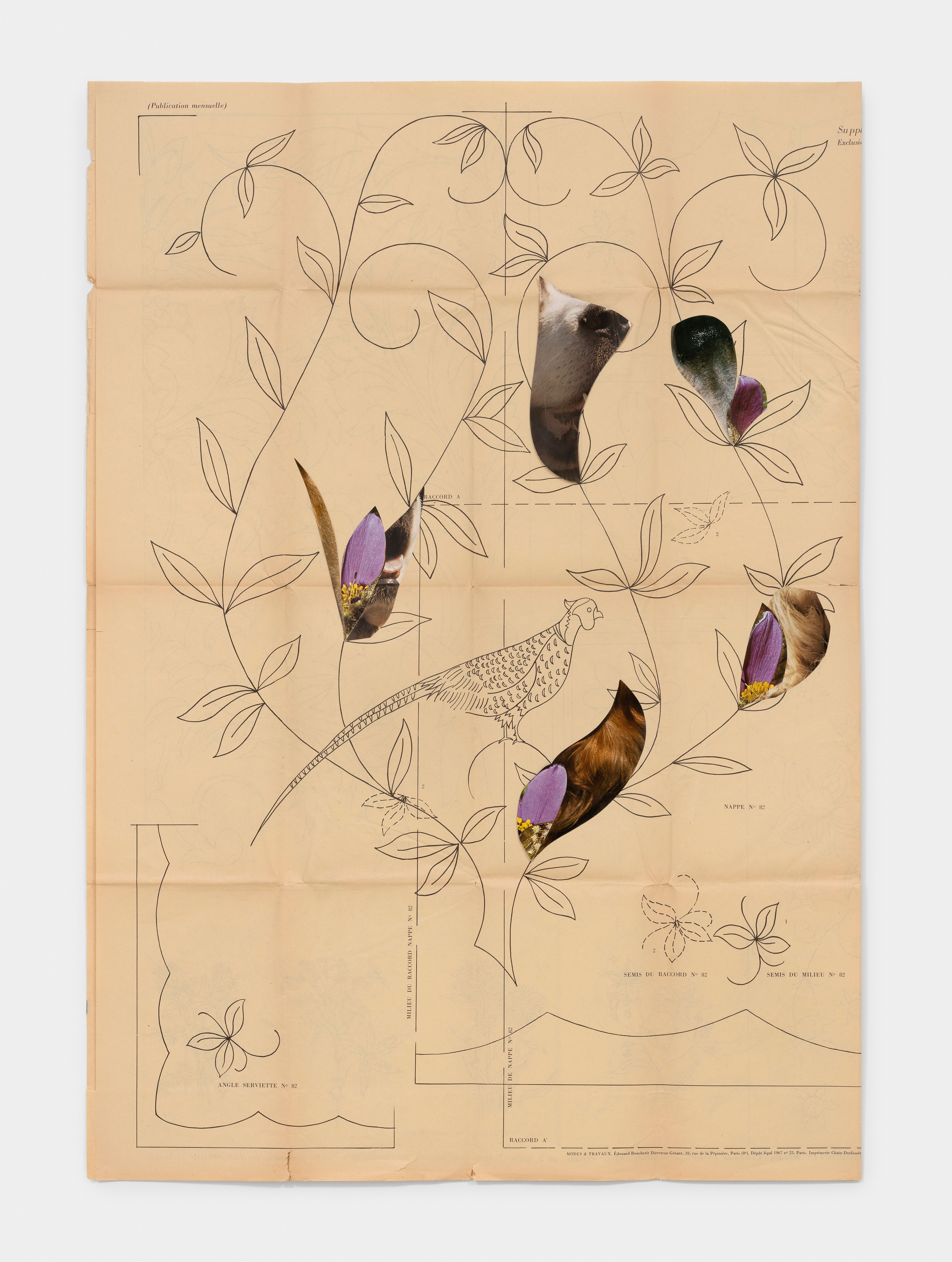 Éléonore False, Supplément exclusif, série Modes & Travaux, 2023, collage.

© Éléonore False. Photo Nicolas Brasseur