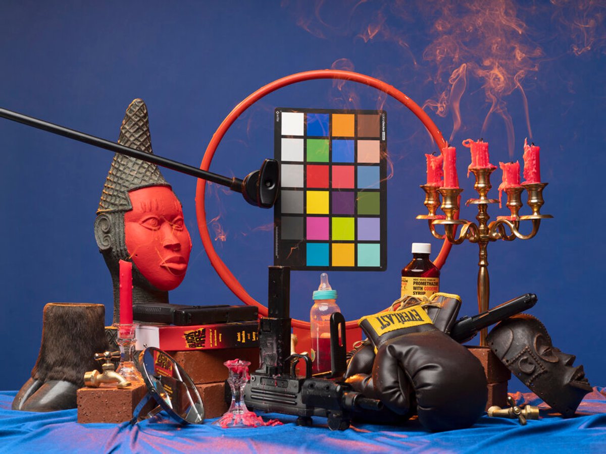 Awol Erizku, Black Fire (Mouzone Brothas), 2019, Edition of 3 + 2 AP. © Awol Erizku, Courtesy Ben Brown Fine Arts