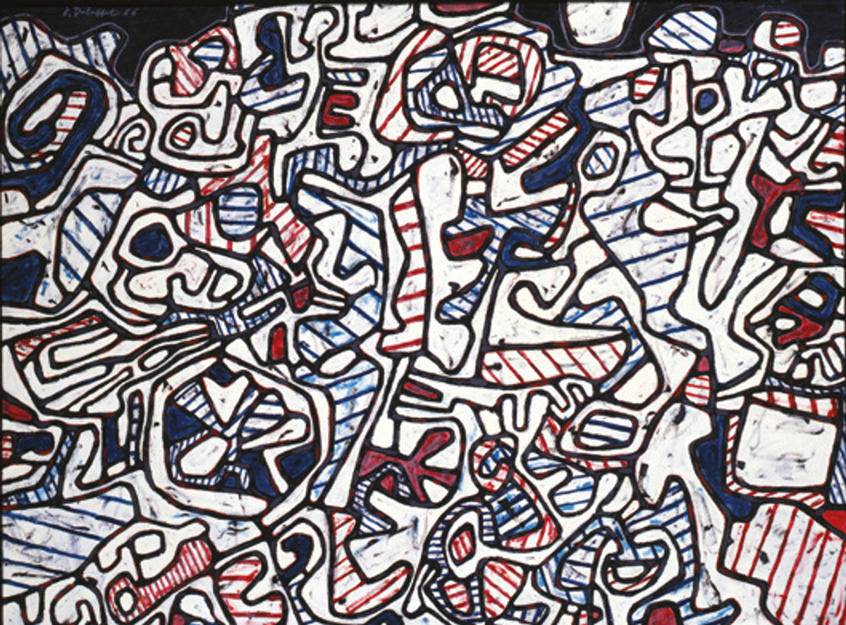 Jean Dubuffet, Jardin l’Hourloupe, 1966, vinyle sur toile. Photo Fondation Dubuffet, Paris