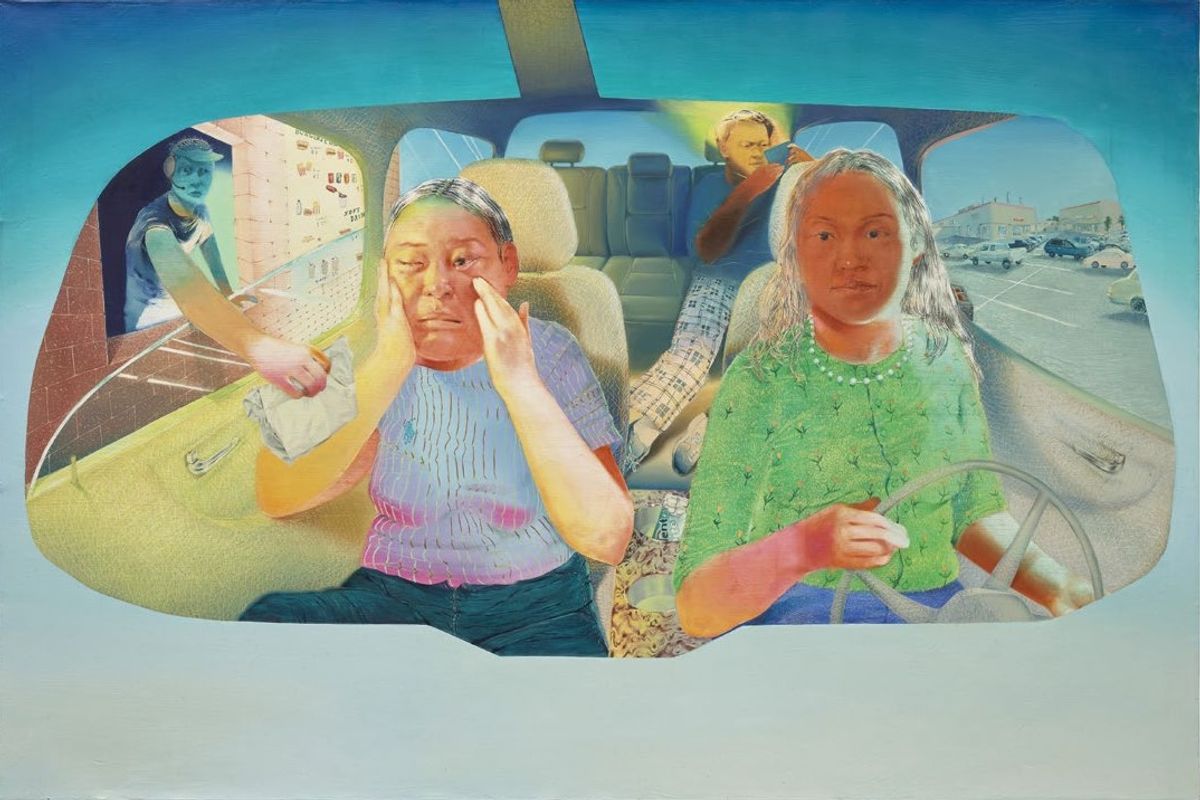 Sasha Gordon, Drive Through, 2019, huile sur toile, est. 91 800-137 700 euros. © Phillips
