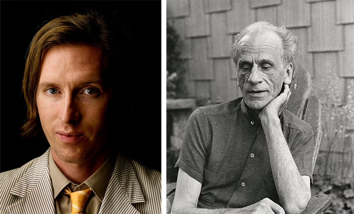 Wes Anderson (à gauche) va recréer l’atelier de Joseph Cornell (à droite) à la galerie Gagosian, rue de Castiglione, à Paris. Photo DR