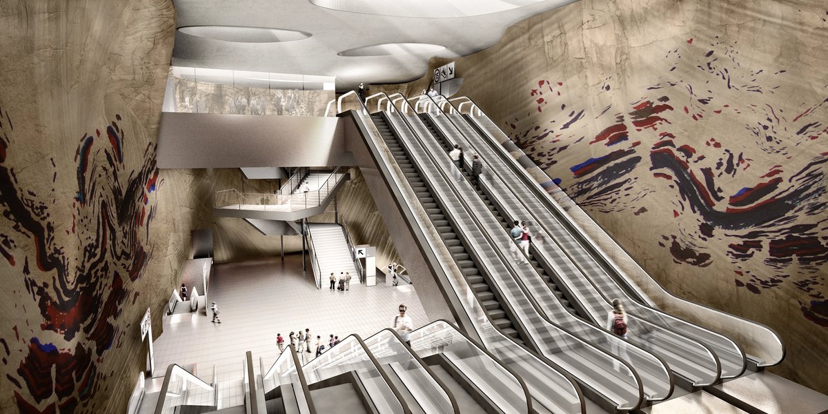 Tandem Frédéric Neau & Abdelkader Benchamma, Vitry Centre, ligne 15 sud du Grand Paris Express. © Société du Grand Paris / Abdelkader Benchamma / Frédéric Neau