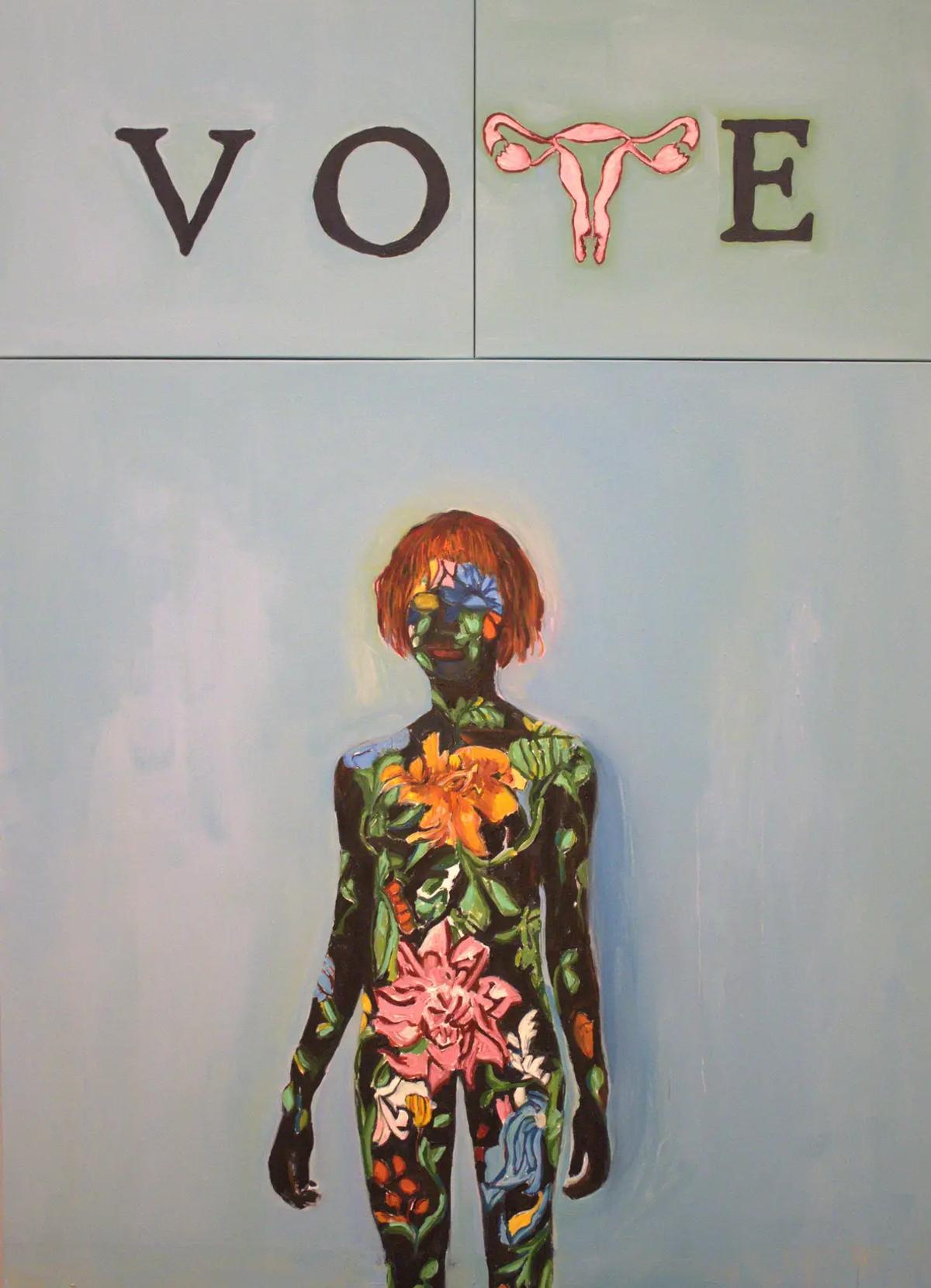 Beverly McIver, VOTE Black Beauty, 2024. Courtesy de l'artiste et People For the American Way