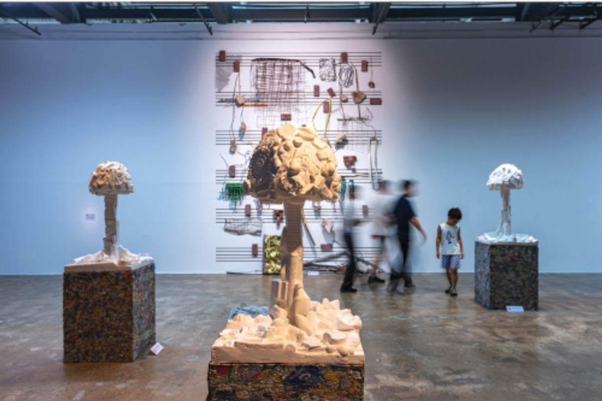 Vue d’installation : Franck Scurti, Gwangju Recordings, 2024, techniques
mixtes, 15e Biennale de Gwangju, Corée du Sud, 2024.
Courtesy de la Gwangju Biennale 2024 et de
Michel Rein, Paris, Bruxelles