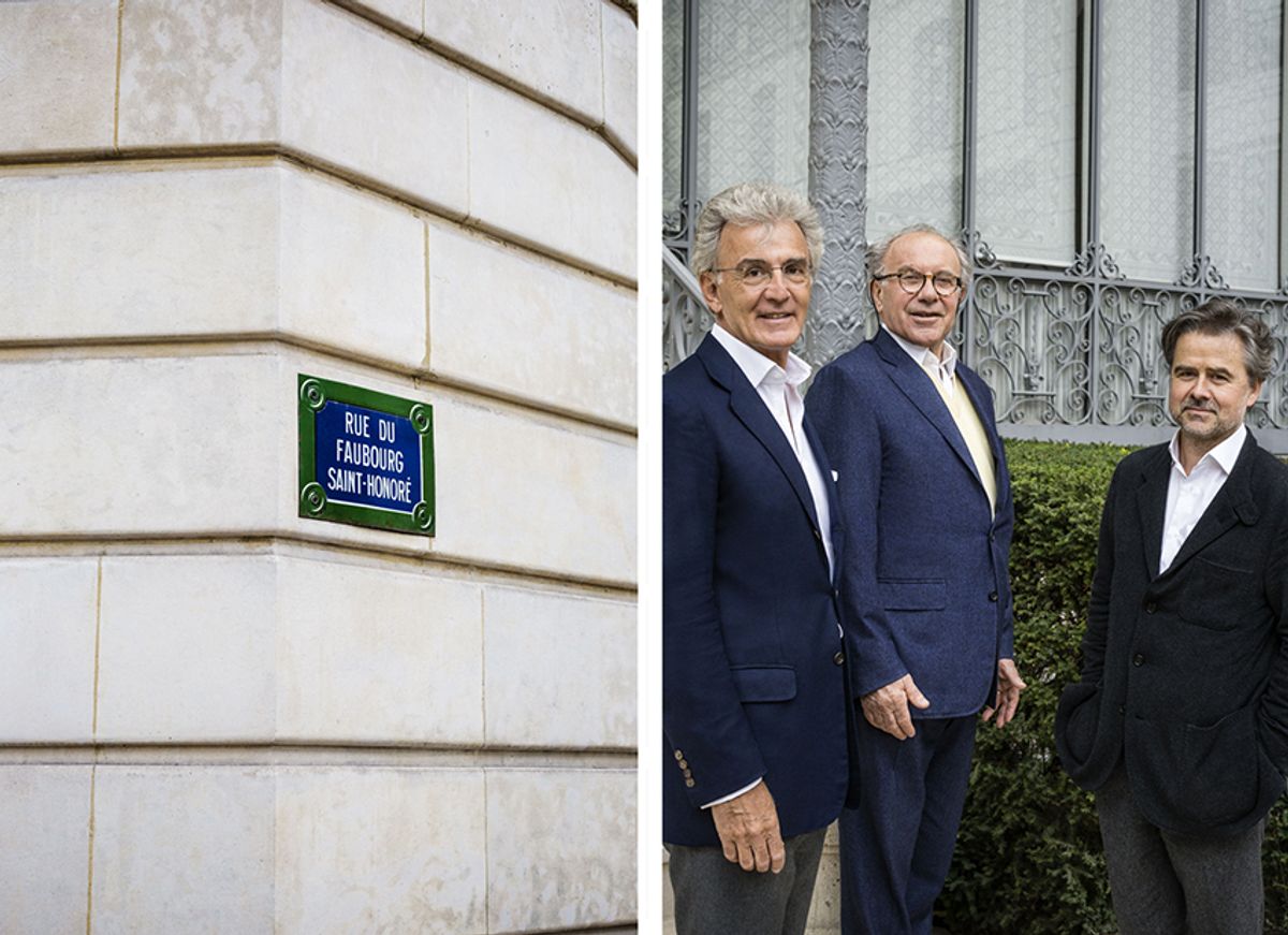 Les galeristes Gilles Perrin, Giovanni Sarti et Eric Coatalem. Photo : Nathalie Baetens