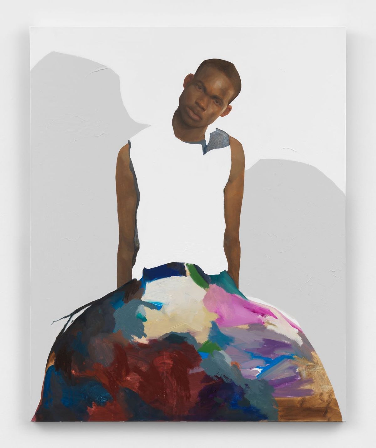 Xavier Daniels, Just Above My Head, huile et acrylique sur toile, 2021. © Xavier Daniels, courtesy Almine Rech